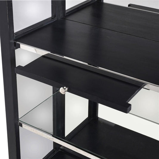 Kensington Display Cabinet - Black H:2200mm W:790mm D:390mm