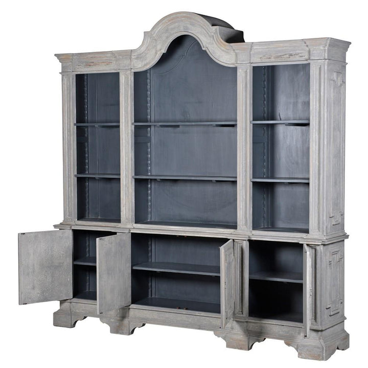 4 Door Distressed Bookcase H:2520mm W:2450mm D:420mm