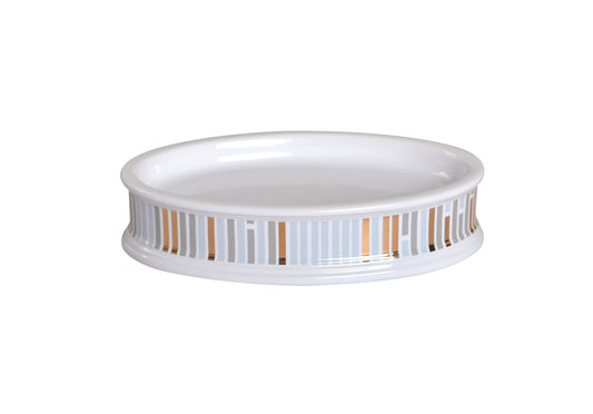 Marco Soap Dish 14.1X9X3Cm-White/Gold
