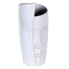 Ebony & Ivory Asymmetrical Face Vase