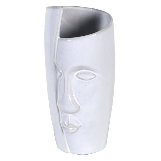 Ebony & Ivory Asymmetrical Face Vase