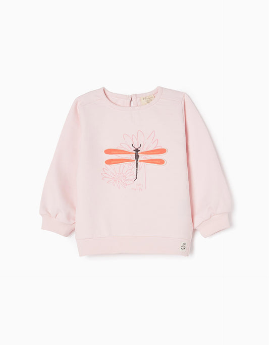 Zippy Baby Girls 'Dragonfly' Cotton Sweatshirt For , Pink