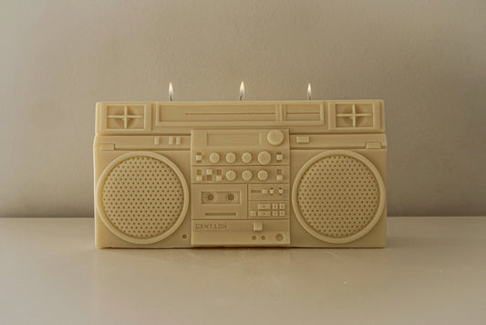 Cent London Boom Box Icon Candle