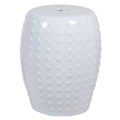 Dwell Dimple White Ceramic Stool