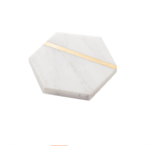 Dwell Marble Home Coaster - Grey