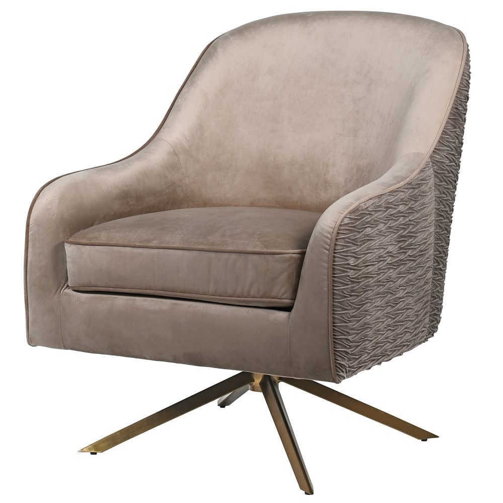 Dwell Gold Leg Swivel Chair