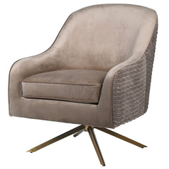 Dwell Gold Leg Swivel Chair