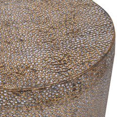 Dwell Textured Gold Stool