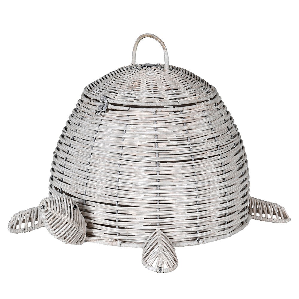 Dwell Wh Rattan Turtle Basket