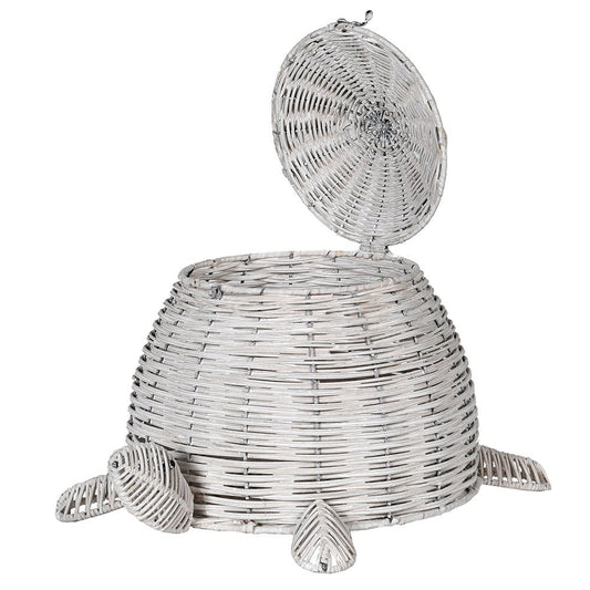 Dwell Wh Rattan Turtle Basket