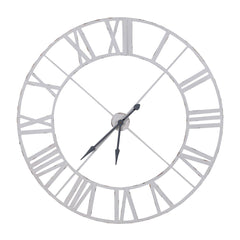 Dwell  Metal Outline Clock - White