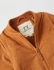Zippy Baby Boy Brown Suede-Like Synthetic Leather Jacket