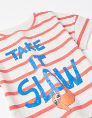 Zippy Cotton T-Shirt And Shorts For Girls Take It Slow