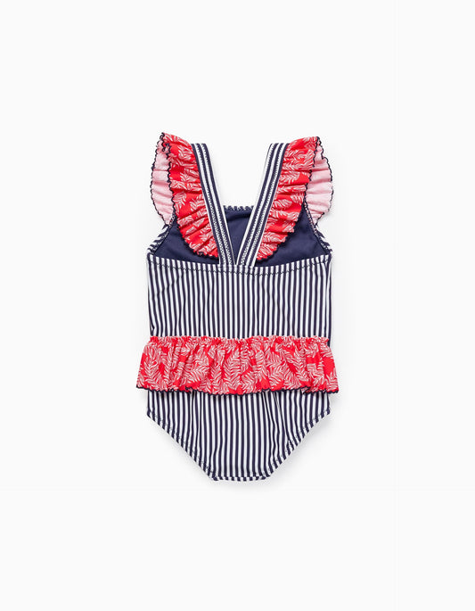 Zippy Striped Swimsuit Uv 80 Protection For Baby Girls