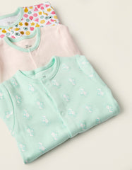 Zippy Baby Girls 'Bunny' 3 Sleepsuits