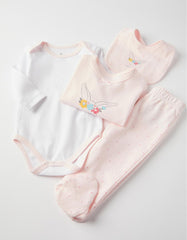 Zippy 4-Piece Set For Baby Girls 'Little Bunny', Pink