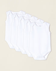 Zippy Pack 5 Cotton Plain Bodysuits For Babies And Newborns