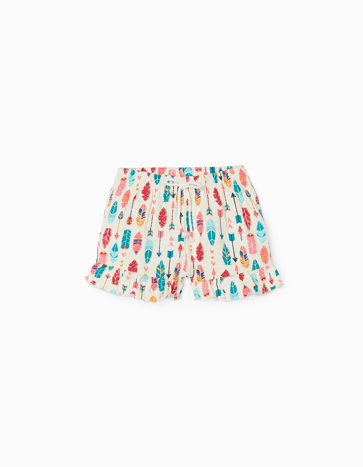 Zippy Baby Girls Feather And Arrows Printed Shorts