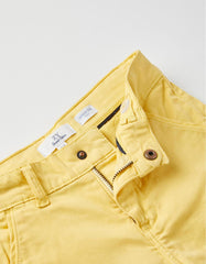 Zippy Chino Shorts With Belt For Boys, Yellow