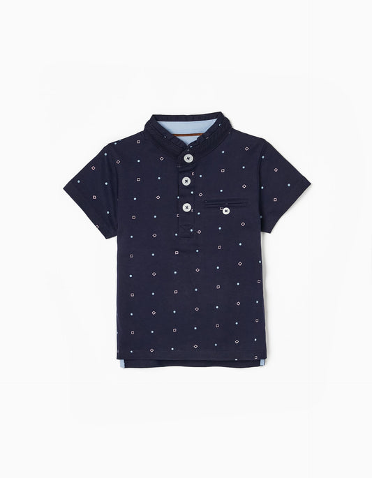 Zippy Baby Boy Dark Blue Short-Sleeved Polo Shirt