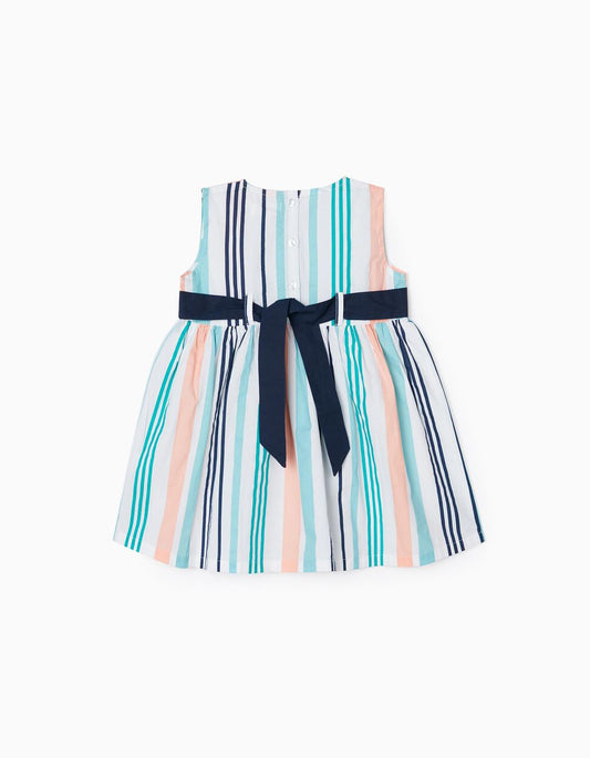 Zippy Dress For Baby Girls 'Stripes', Multicoloured