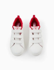 حذاء رياضي زيبي للأطفال 'Sy 1996'، أبيض/أحمر