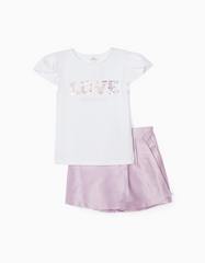 Zippy Set For Girls 'Love', White/Lilac
