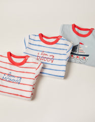 Zippy Baby Boy 'Mommy&Daddy' 3 Pack Sleepsuits