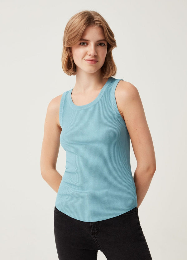 OVS Ribbed Tank Top With Round Neck