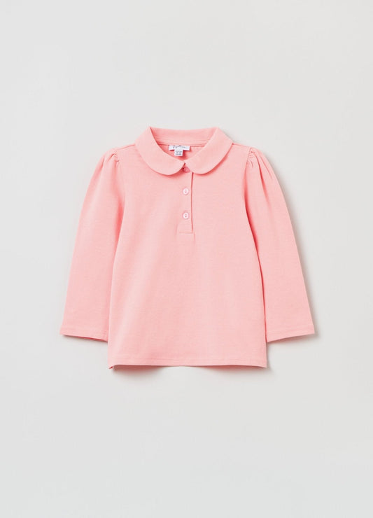 OVS Solid Colour Stretch Cotton Polo Shirt